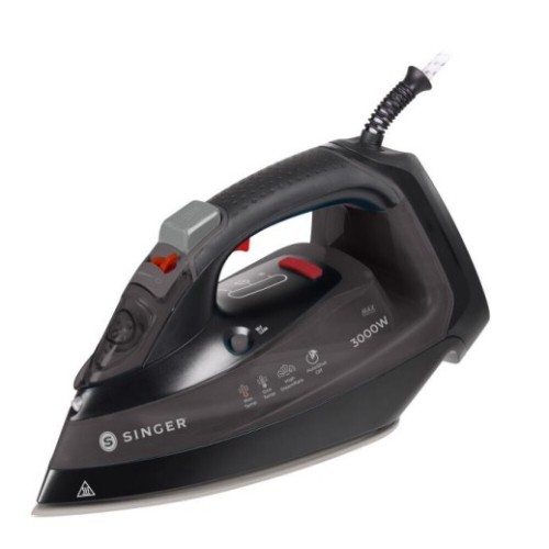 ΣΙΔΕΡΟ ΑΤΜΟΥ SINGER STI-2050 BLACK 3000W 350ml 35-250gr/min CERAMIC GLIDE & ΚΑΘΕΤΟ ΑΤΜΟ